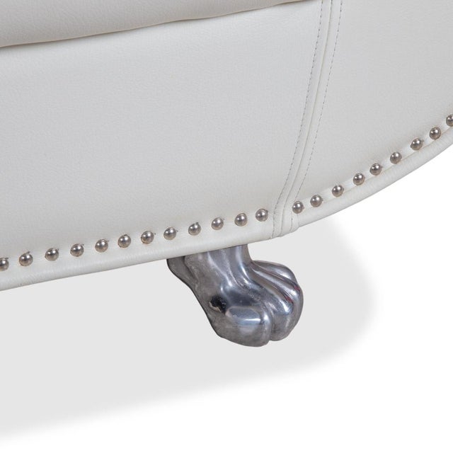 Leather Gaudi Three-Seater Sofa in Cream Beige from Bretz For Sale - Image 4 of 10