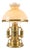 Nautical Gold-Plated Table Lamp with Glass Dome Shade, 1980s For Sale