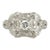 Antique Platinum 0.66ct Old European Cut Diamond Filigreed Engagement Ring, Size 7.5 For Sale