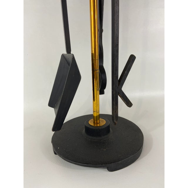 Mid-Century Modern Fireplace Tool Set- 4 Pieces For Sale - Image 4 of 8