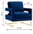 2020s Avery Navy Velvet Chair with Gold Frame For Sale - Image 5 of 7