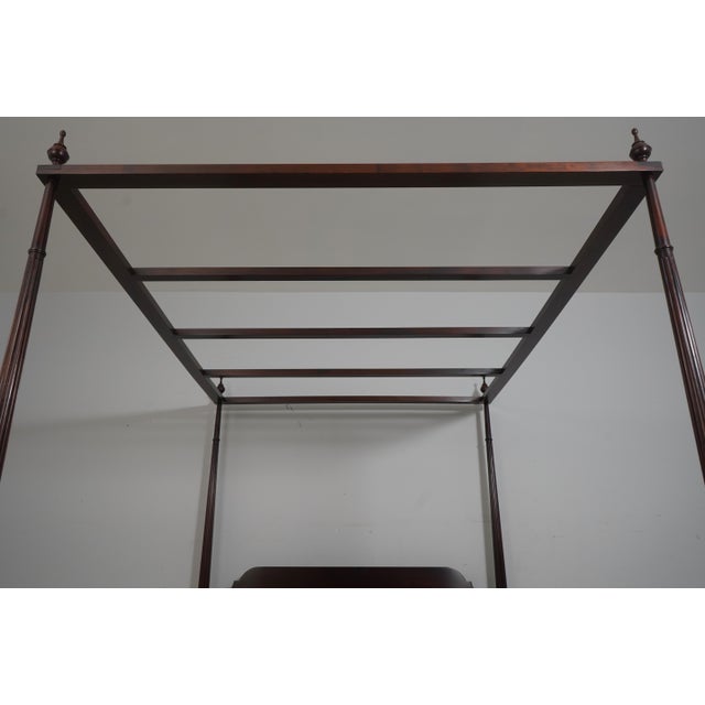 Stickley Queen Size Mahogany Canopy Poster Bed For Sale - Image 15 of 18