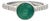 Natural Emerald Diamond Ring Size 6.5 14k W Gold 1.93 TCW Certified For Sale