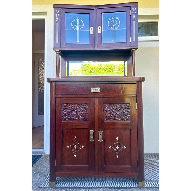 Vintage Art Nouveau Display Cabinet, 1920s For Sale - Image 10 of 10