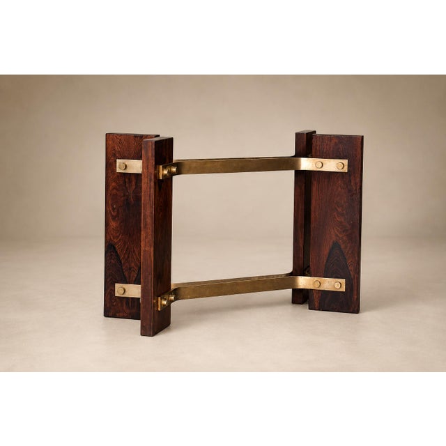 Brazilian Modern Sideboard in Rosewood, Brass & Glass, Novo Rumo, Brazil, 1950s For Sale - Image 10 of 14