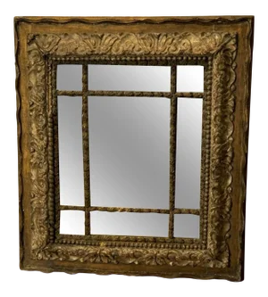 18th Century Italian Baroque Period Carved Giltwood Mirror