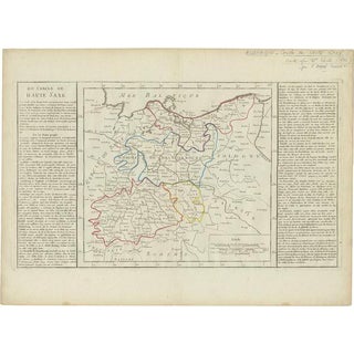 Antique Map of Upper Saxony in Germany by Clouet, 1787 For Sale