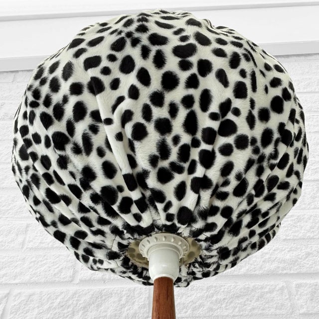 Wood Mid-Century Teak and Textile Table Lamp from Tranås Stilarmatur, Sweden, 1960s For Sale - Image 7 of 9