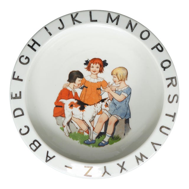 Vintage German Porcelain Child's Bowl Bavaria Schumann C 1930s For Sale