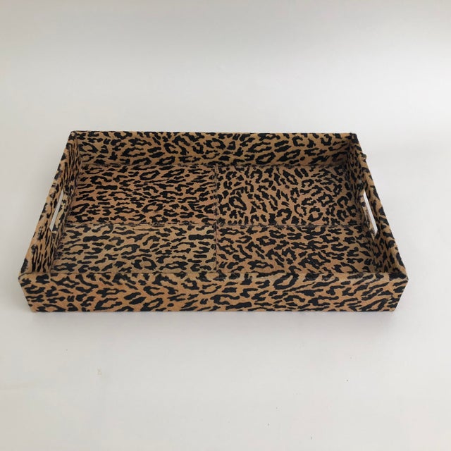 Leopard Print Cowhide Tray Chairish