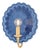 Mitzi Paulette 9.75 in. 1 Light Wall Sconce in Aged Brass and Ceramic Indigo Wash Finish For Sale