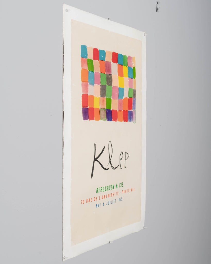 Original Paul Klee Mid-Century Lithograph Exhibition Poster, 1955