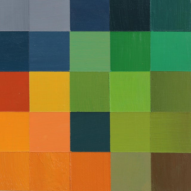 154 Squares v.2 - Modern Color Drenched Abstract Geometric Acrylic Painting by Brandon Neher For Sale In Los Angeles - Image 6 of 9