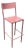 New Pink Industrial Wrought Iron Shop, Counter Stool with Metal Seat and Back For Sale
