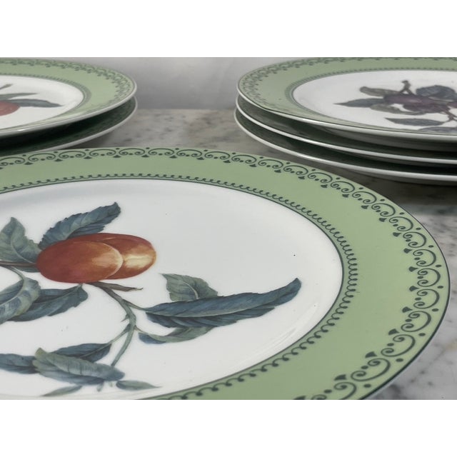 1980s Andrea by Sadek Winterthur Adaptation Botanical Dinner Plates – Set of 14 For Sale - Image 13 of 13