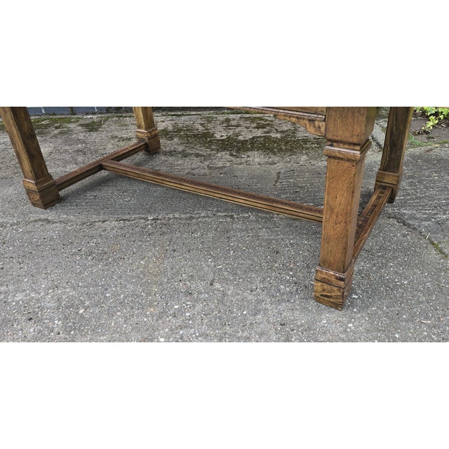 Large French Walnut Refectory Farmhouse Dining Table, 1920s For Sale - Image 3 of 14