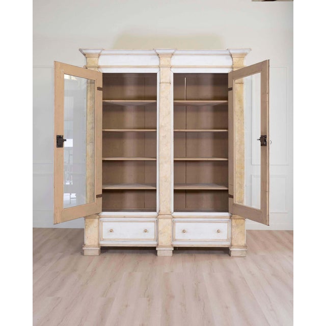 Italian 19th Century Empire-Style Lacquered Bookcase — Italian Grand Library For Sale - Image 3 of 13