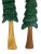 Pair of hand-made large-scale Christmas Pine tree wall hangings. Perfect for decorating for the holidays or all year...