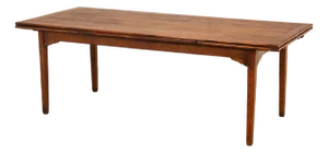 Antique Farmhouse Walnut Draw-Leaf Dining Table