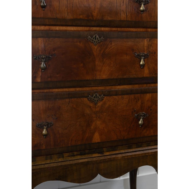 18th Century Walnut George II Queen Anne Chest on Stand For Sale - Image 13 of 15