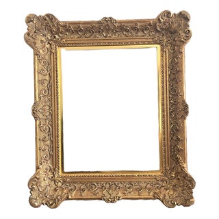 Large Louis XIV Style Carved Gilt Frame, 1930s For Sale