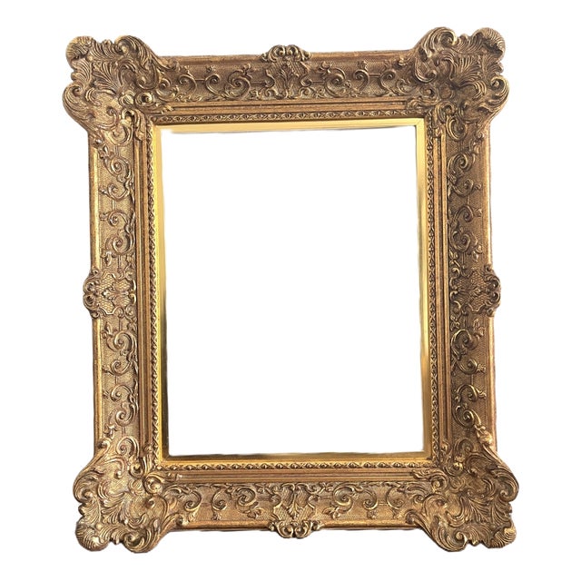 Large Louis XIV Style Carved Gilt Frame, 1930s For Sale