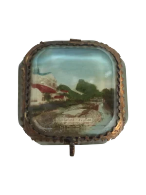 Antique Alsatian Souvenir Ring Box