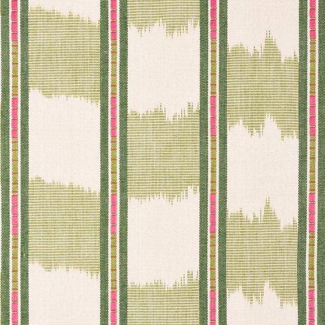 Schumacher SAMPLE - Schumacher Faye Fabric In Leaf For Sale - Image 4 of 4