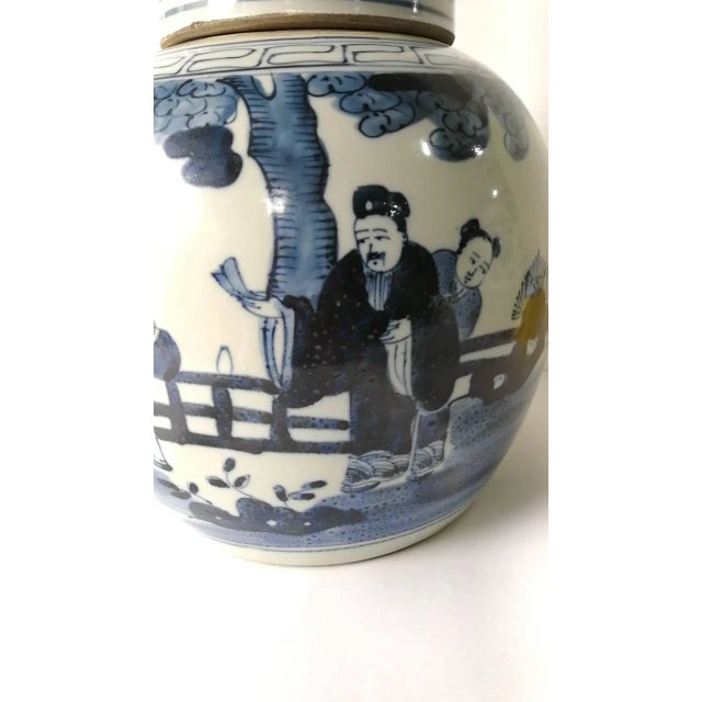 Chinese Chinese Blue and White Porcelain Ginger Jar For Sale - Image 3 of 11