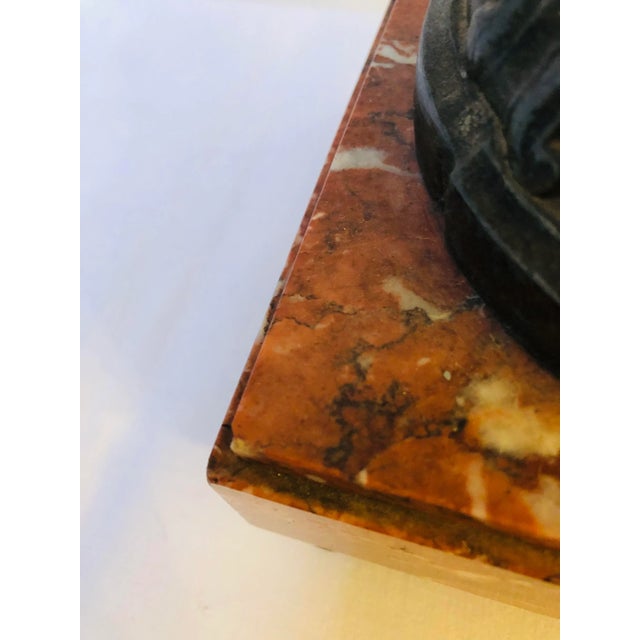 Gray Antique French Cast Bronze and Marble Base Amphora, 1920s For Sale - Image 8 of 13