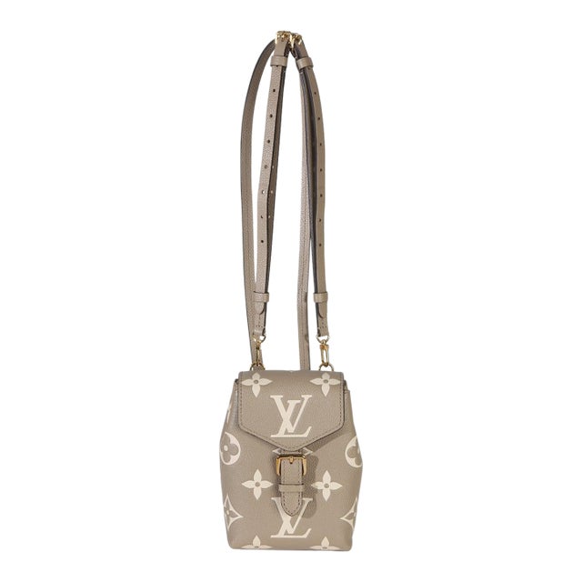 Tourterelle Empreinte Giant Monogram Tiny Backpack For Sale