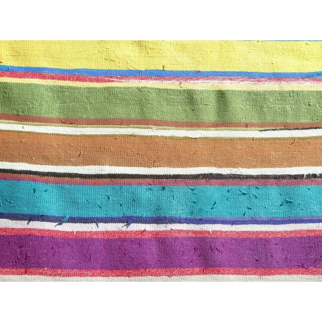1960s Turkish Striped Kilim Rug - 69"x94" For Sale In Raleigh - Image 6 of 11