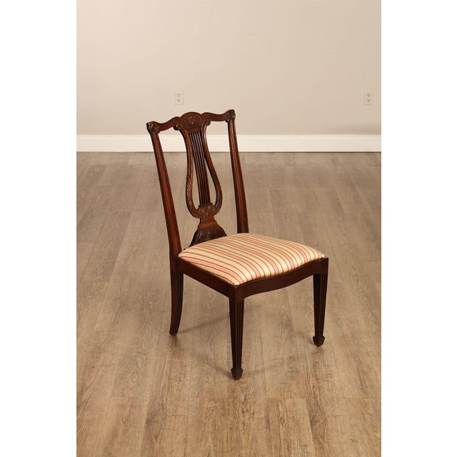 Henkel Harris Mahogany Set Of Eight Lyre Back Dining Chairs For Sale In Philadelphia - Image 6 of 18