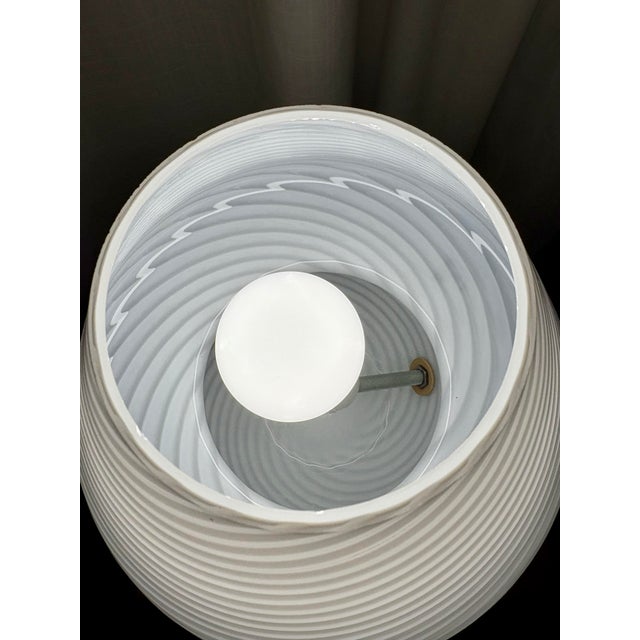 Murano 1960s Murano Glass Swirl Mushroom Table Lamp For Sale - Image 4 of 11