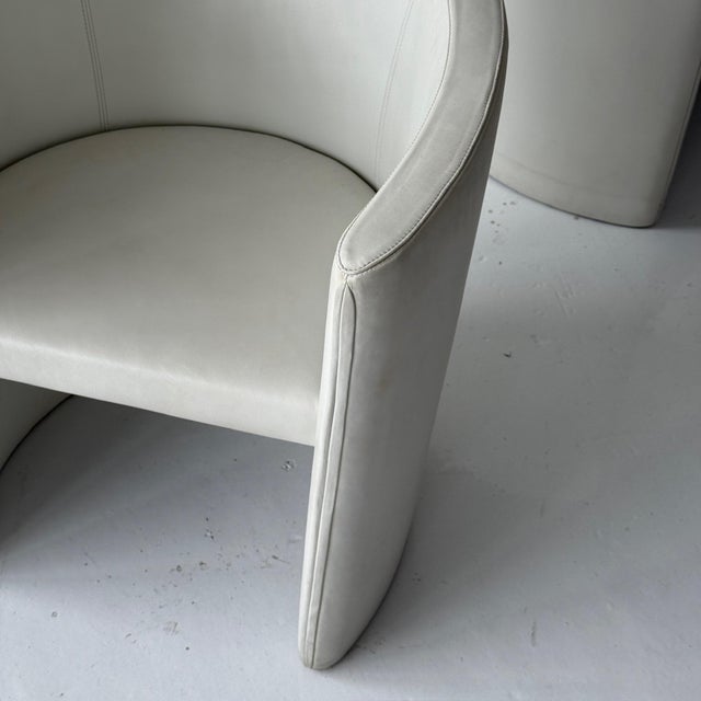 Mid-Century Modern 1970s Asymmetrical Leather Club Chairs by Wittman- Set of 2 For Sale - Image 3 of 8