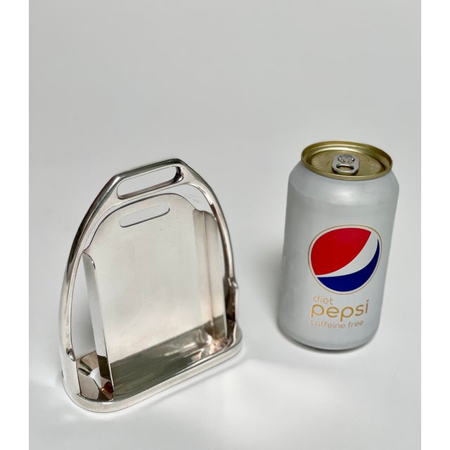 Silver Hermès Paris Stirrup Form Frame or Card Holder Accessory For Sale - Image 8 of 9