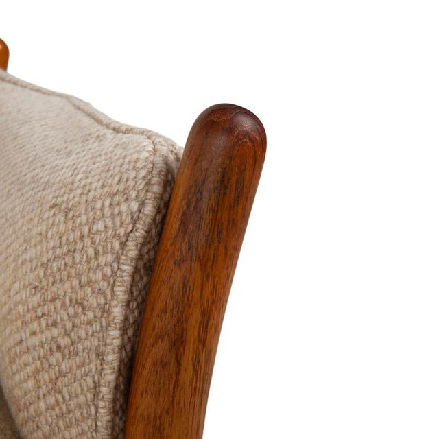 Textile Mid-Century Danish Genius Armchair in Teak with Grey Upholstery by Illum Wikkelsø for CFC Silkeborg, 1975 For Sale - Image 7 of 15