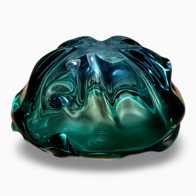 Murano 1960s Barbini Murano Attributed Art Glass Decorative Bowl Ashtray For Sale - Image 4 of 8