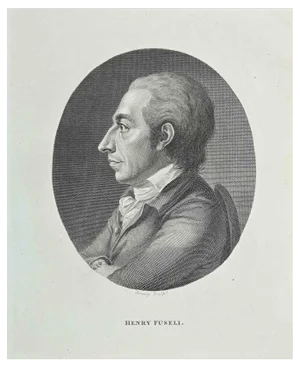 William Bromley, Portrait of Heinrich Füssli, Original Etching, 1810