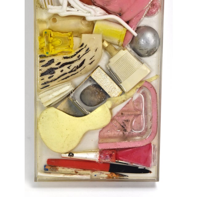 Arthur Secunda Mixed Media Collage Sculpture Found Objects in Resin “Earthquake” For Sale - Image 4 of 11