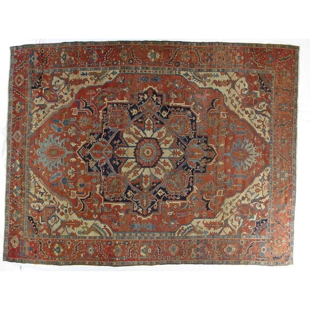 Antique Serapi - 10'9" X 13'10" For Sale - Image 10 of 10
