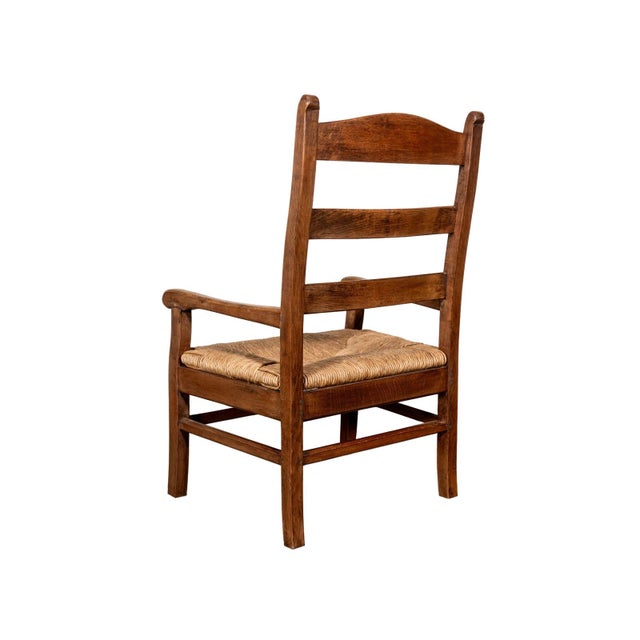 French Antique Wooden Armchair For Sale - Image 3 of 5