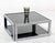Mid 20th Century Sharp Square 2 Tier Modern Chrome Base Smoked Glass Coffee Table w/ Shelf MINT For Sale - Image 5 of 10