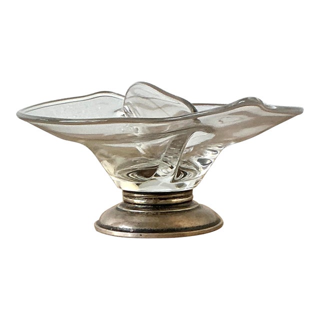 Vintage Regency Art Glass Bowl For Sale