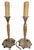 Art Deco Pair of 1920s Art Deco Bronze Candle Lamps Skyscraper Base, Nickel & Gold Plated For Sale - Image 3 of 18