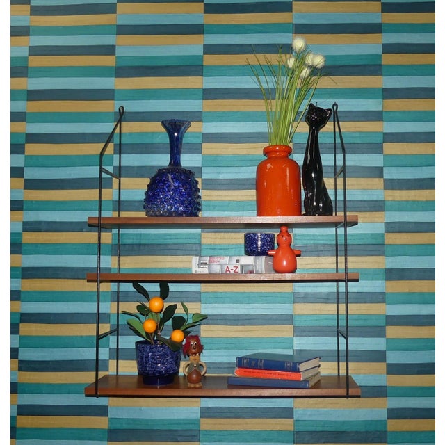 Mid-Century Modern String Shelf in Walnut, 1960s For Sale - Image 4 of 12
