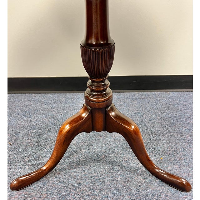 1960s Vintage Brandt Mahogany Queen Anne Style Tea Table For Sale - Image 5 of 10