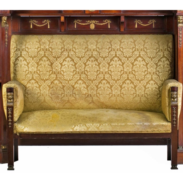 Traditional Empire Style Cupboard with Settee, End 19th Century For Sale - Image 3 of 6