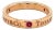 Tiffany & Co. Signature 3 Ruby 18k Rose Gold Flat Wedding Band Ring For Sale