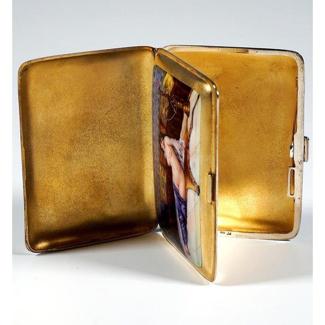 Art Nouveau Silver Cigarette Case, 1890s For Sale - Image 5 of 9